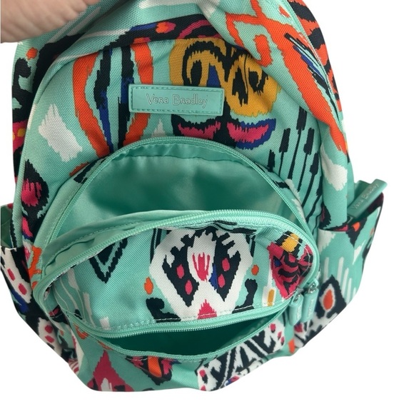 Vera Bradley Lighten Up Green Essential Backpack Pueblo Lighten Up Aztec School - Picture 10 of 15